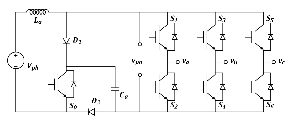 One-line diagram of the Three-Phase quasi-Switched
Boost Inverter.